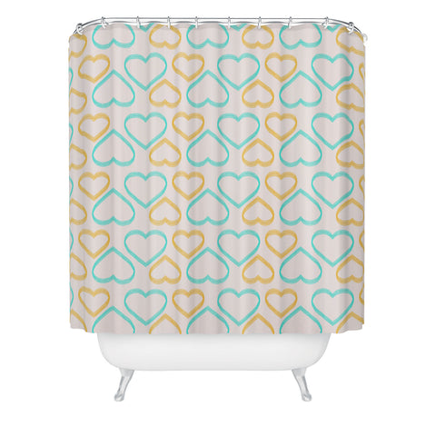 Allyson Johnson Cute Hearts Shower Curtain