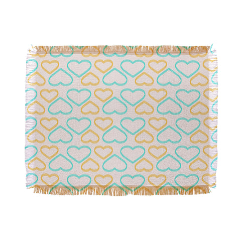 Allyson Johnson Cute Hearts Throw Blanket