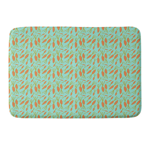 Allyson Johnson Cute Little Carrots Memory Foam Bath Mat