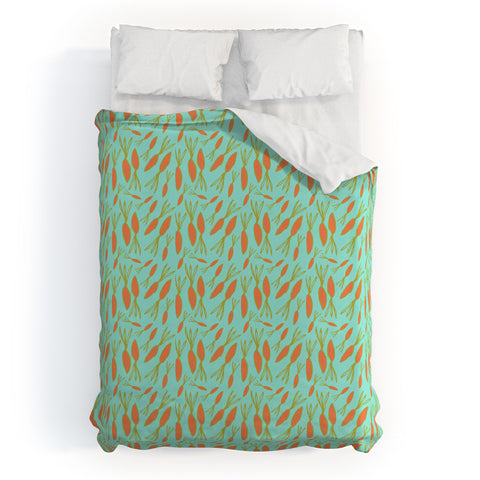 Allyson Johnson Cute Little Carrots Duvet Cover