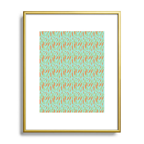Allyson Johnson Cute Little Carrots Metal Framed Art Print