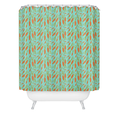 Allyson Johnson Cute Little Carrots Shower Curtain