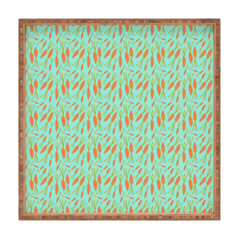 Allyson Johnson Cute Little Carrots Square Tray
