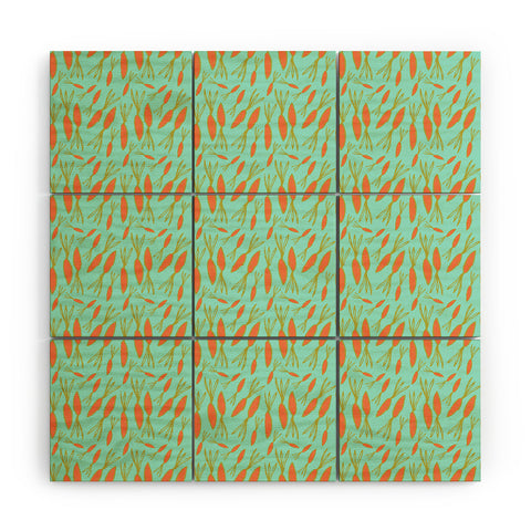 Allyson Johnson Cute Little Carrots Wood Wall Mural