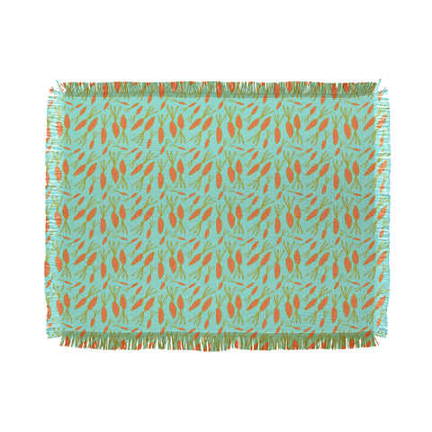 Allyson Johnson Cute Little Carrots Throw Blanket