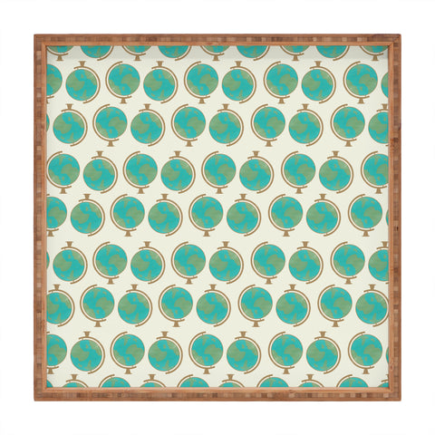 Allyson Johnson Cute Little Globes Square Tray