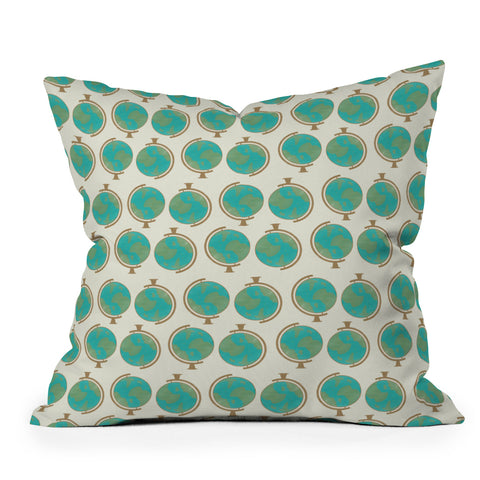 Allyson Johnson Cute Little Globes Throw Pillow