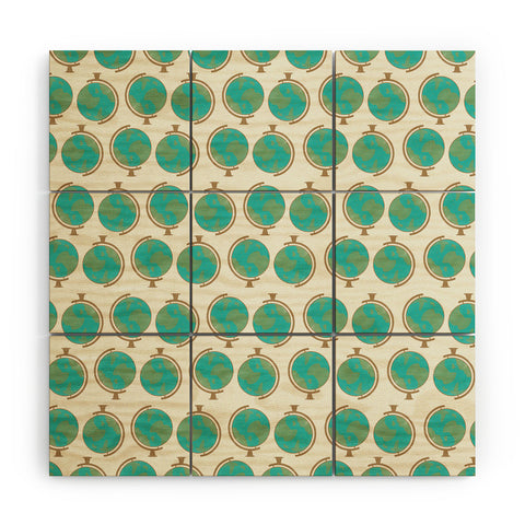 Allyson Johnson Cute Little Globes Wood Wall Mural