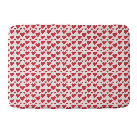 Allyson Johnson Cute little Hearts 1 Memory Foam Bath Mat