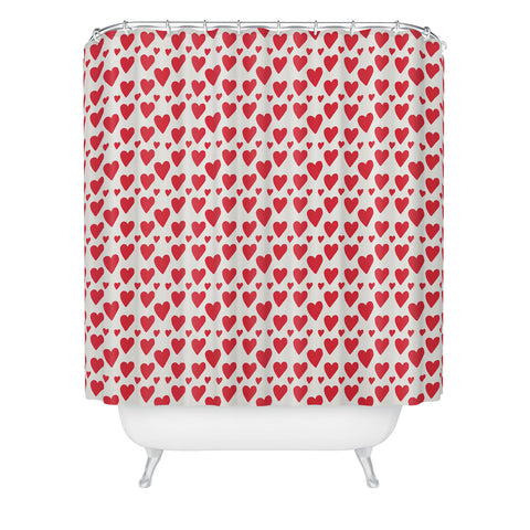 Allyson Johnson Cute little Hearts 1 Shower Curtain