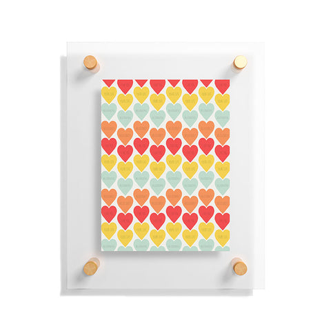 Allyson Johnson Cute Little Hearts Floating Acrylic Print