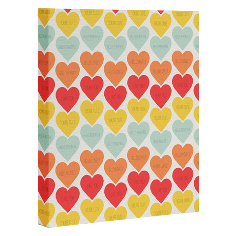 Allyson Johnson Cute Little Hearts Art Canvas