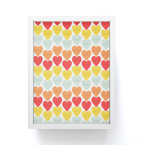 Allyson Johnson Cute Little Hearts Framed Mini Art Print