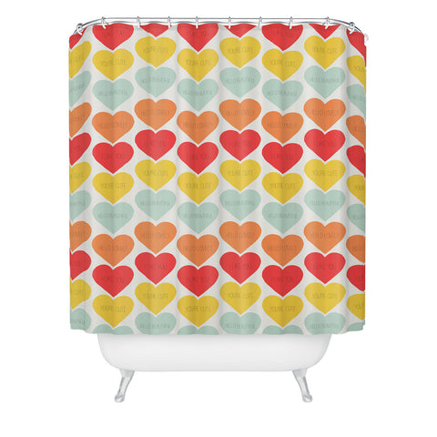 Allyson Johnson Cute Little Hearts Shower Curtain