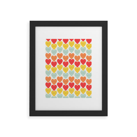 Allyson Johnson Cute Little Hearts Framed Art Print