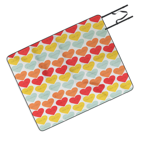 Allyson Johnson Cute Little Hearts Picnic Blanket