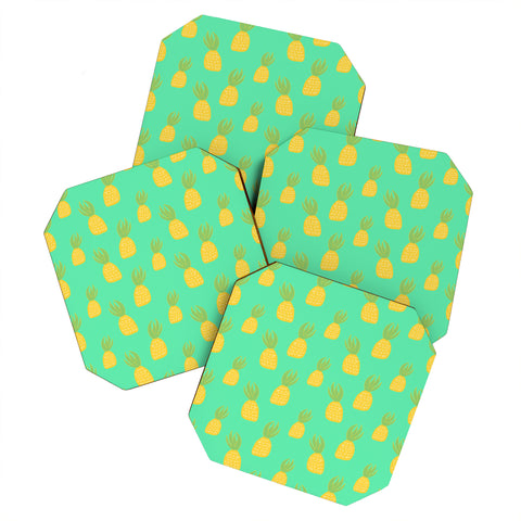 Allyson Johnson Cute Pineapples Coaster Set