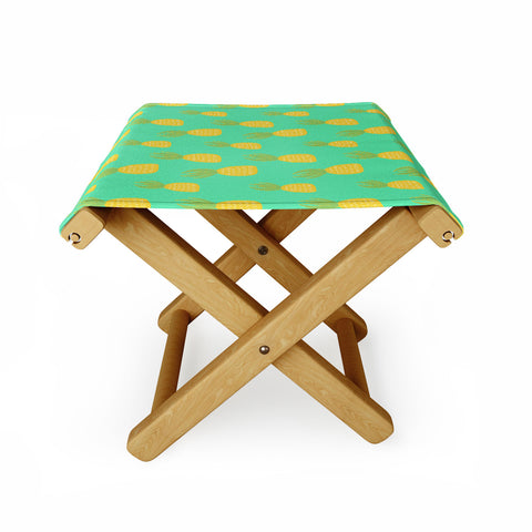 Allyson Johnson Cute Pineapples Folding Stool