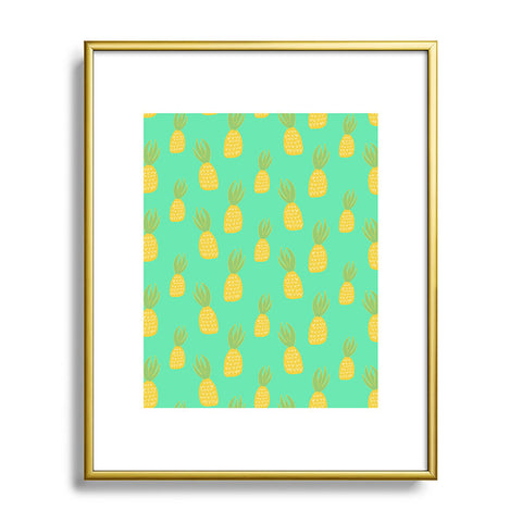 Allyson Johnson Cute Pineapples Metal Framed Art Print