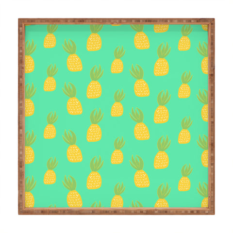 Allyson Johnson Cute Pineapples Square Tray