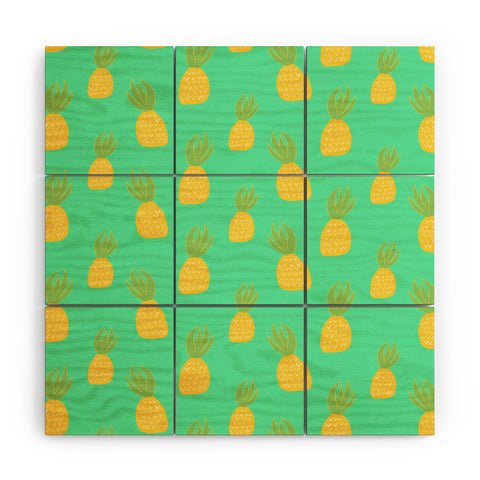 Allyson Johnson Cute Pineapples Wood Wall Mural