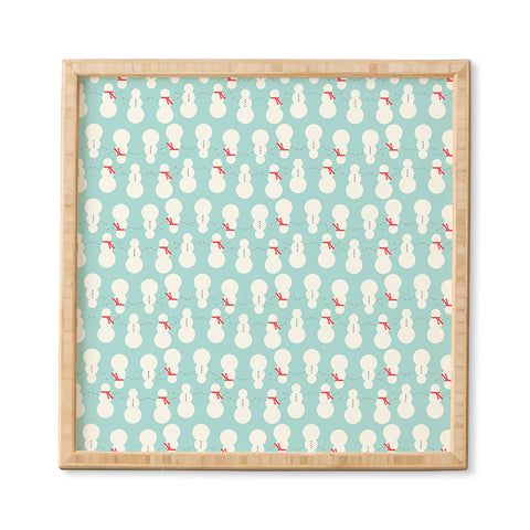 Allyson Johnson Cute Snowmen Framed Wall Art