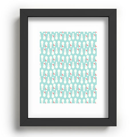 Allyson Johnson Cute Snowmen Recessed Framing Rectangle