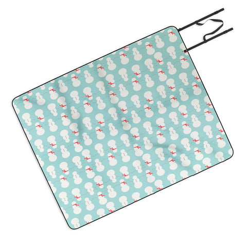 Allyson Johnson Cute Snowmen Picnic Blanket