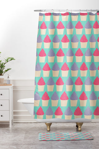 Allyson Johnson Cutest Cupcakes Shower Curtain And Mat