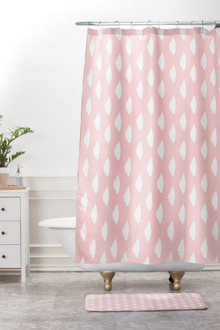 Allyson Johnson Dainty Blush Shower Curtain And Mat