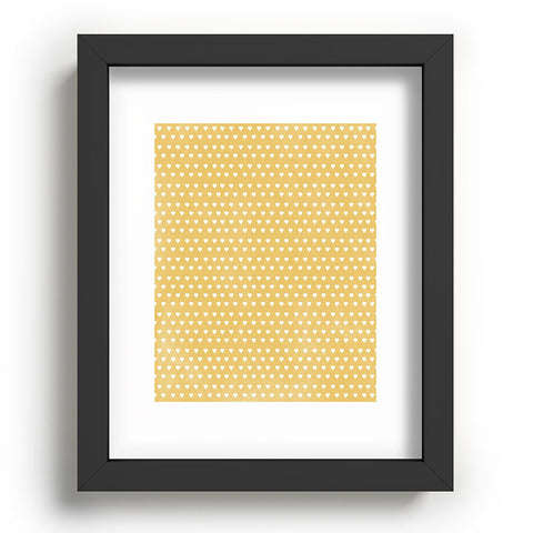 Allyson Johnson Dainty Yellow Hearts Recessed Framing Rectangle