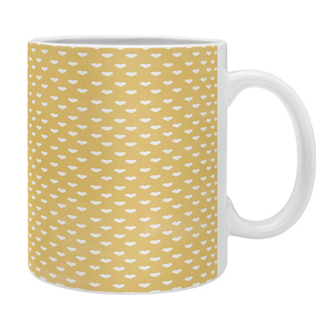 Allyson Johnson Dainty Yellow Hearts Coffee Mug