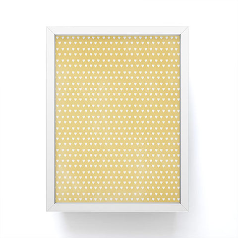 Allyson Johnson Dainty Yellow Hearts Framed Mini Art Print