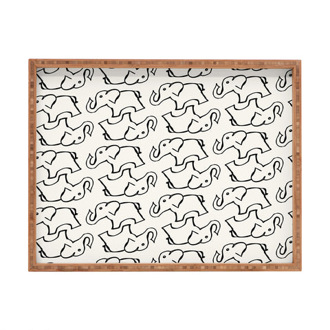 Allyson Johnson Darling Elephants Rectangular Tray