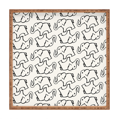 Allyson Johnson Darling Elephants Square Tray