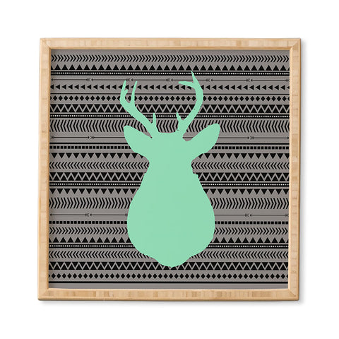 Allyson Johnson Deer And Aztec Framed Wall Art