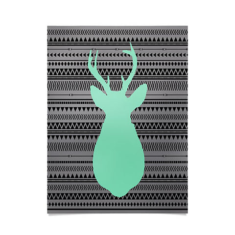 Allyson Johnson Deer And Aztec Poster