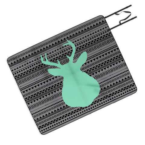 Allyson Johnson Deer And Aztec Picnic Blanket