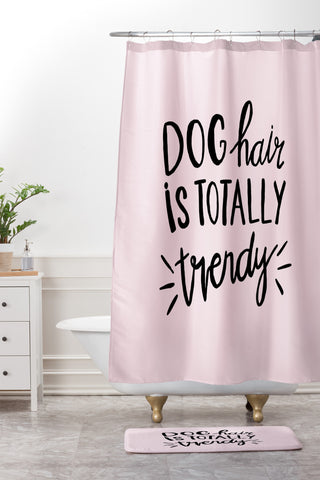 Allyson Johnson Dog hair is trendy Shower Curtain And Mat