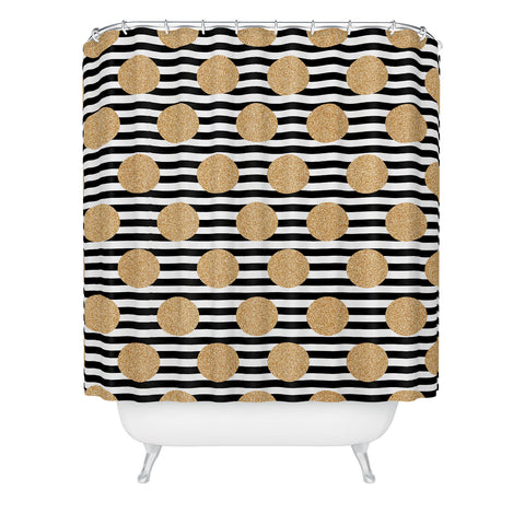 Allyson Johnson Dots N Stripes Shower Curtain