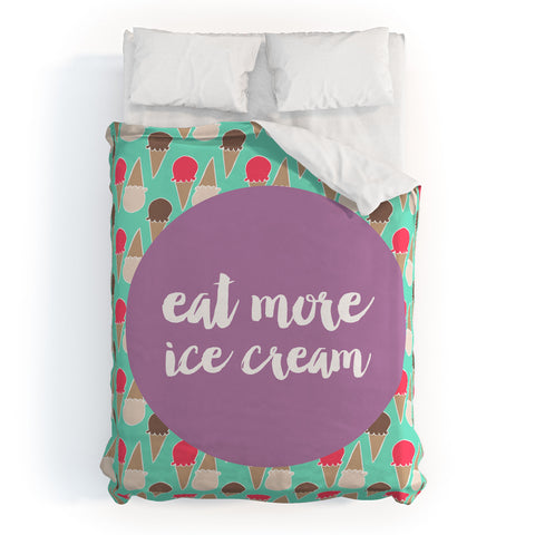 Allyson Johnson Eat more ice cream Duvet Cover
