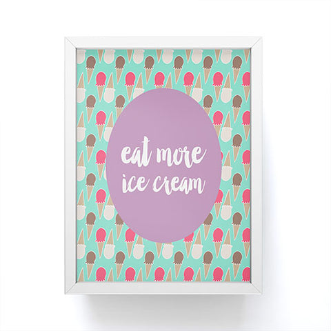 Allyson Johnson Eat more ice cream Framed Mini Art Print