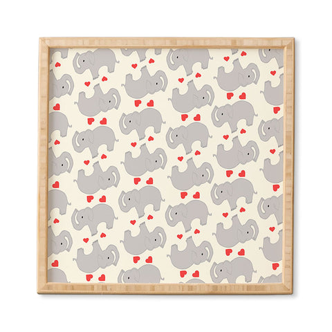 Allyson Johnson Elephant love Framed Wall Art