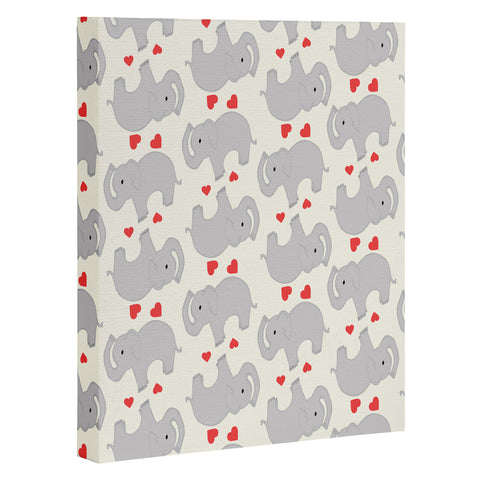 Allyson Johnson Elephant love Art Canvas