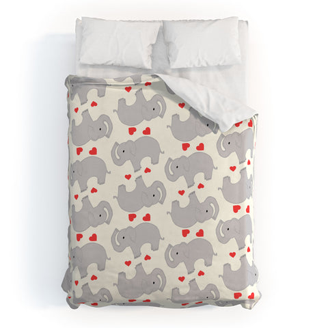 Allyson Johnson Elephant love Duvet Cover