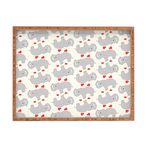 Allyson Johnson Elephant love Rectangular Tray