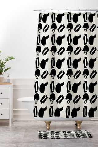 Allyson Johnson Equestrian Shower Curtain And Mat
