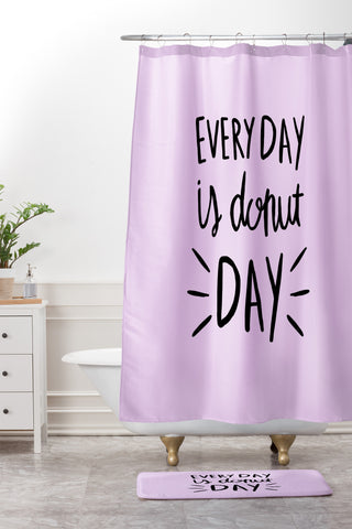 Allyson Johnson Every Day Is Donut Day Shower Curtain And Mat