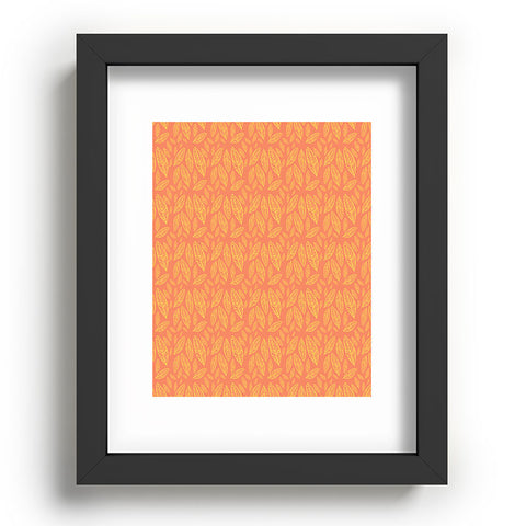 Allyson Johnson Fall Leaves Pattern Recessed Framing Rectangle