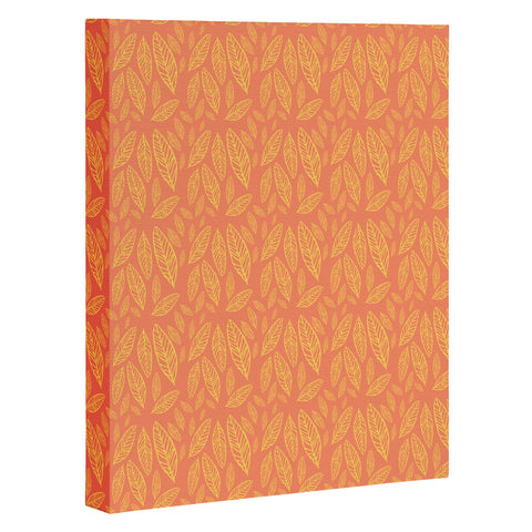 Allyson Johnson Fall Leaves Pattern Art Canvas